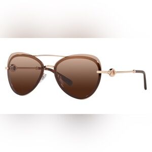 NEW! BVLGARI Butterfly Semi Rimless Sunglasses